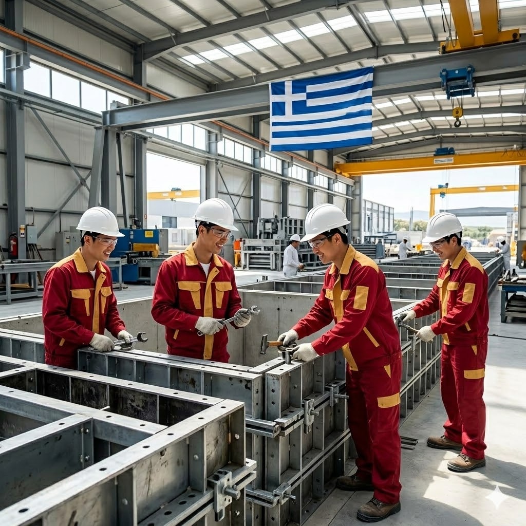 Tuyển 06 nam thợ cốp pha kim loại làm việc tại Hy Lạp - Lương cơ bản: 39,30 euro/ngày.