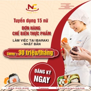 Tuyển 15 nữ đi đơn hàng thực phẩm tại Ibaraki Nhật Bản